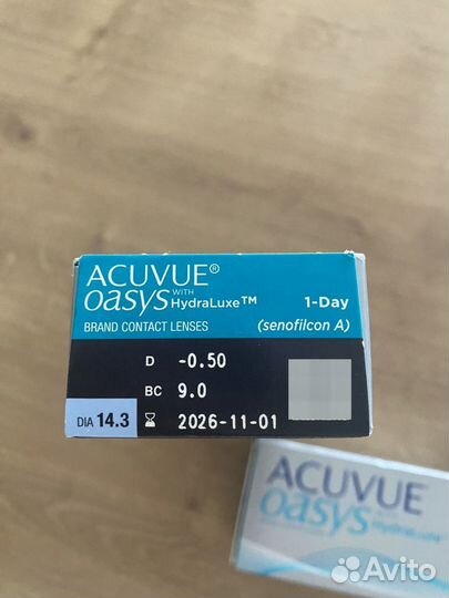 Линзы acuvue oasys 1 day -0,5 / 9.0