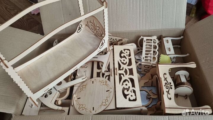 Наборы деревянной мебели для кукол Барби