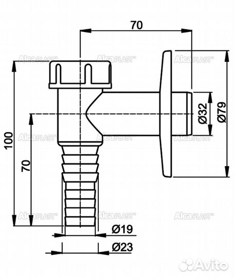 Сифон для стиральной машины Alcaplast за шоколадку