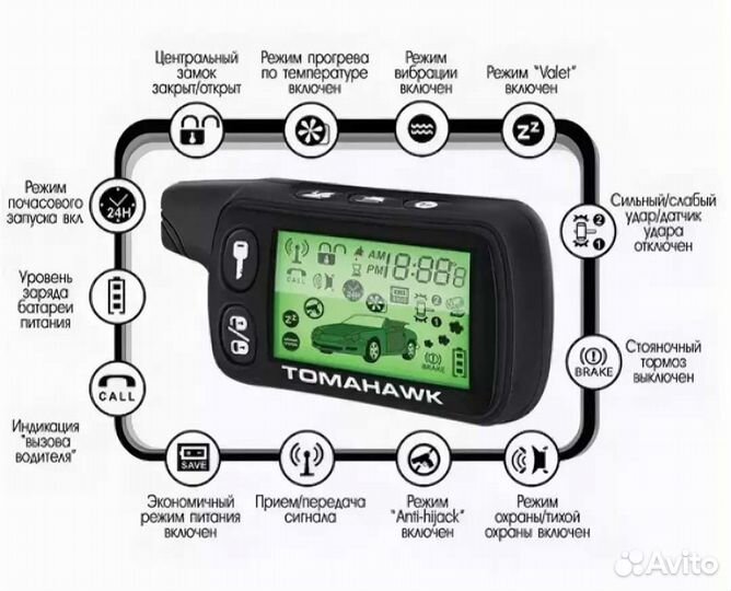 Сигнализация с автозапуском и установкой за