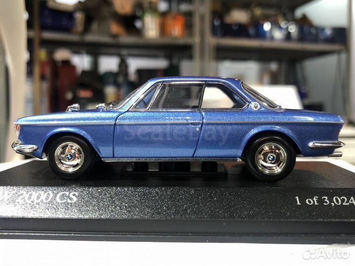 Коллекционная модель. BMW 2000 CS light blau M