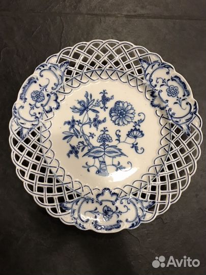 Немецкая старинная тарелка Meissen