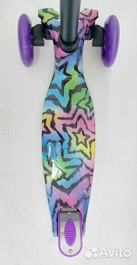 Трехколесный самокат maxi принт Звезды (новый)