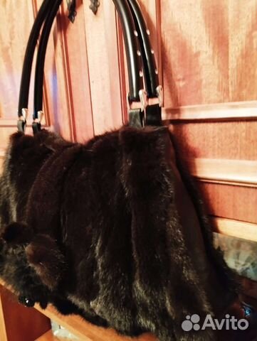 Сумка женская натуральный мех