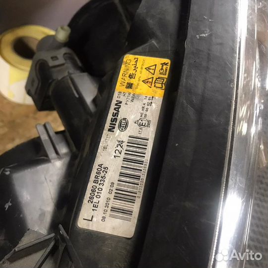 Фара левая Nissan Qashqai J10 рестайлинг 1.6