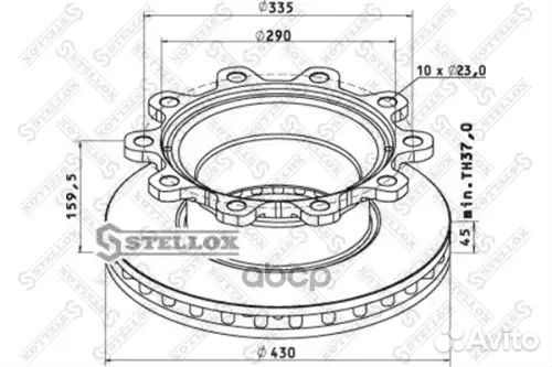 85-00809-SX диск торм430/290x45/159.5 10n-335-23