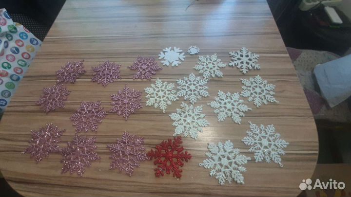 Снежинки елочное новогоднее украшение
