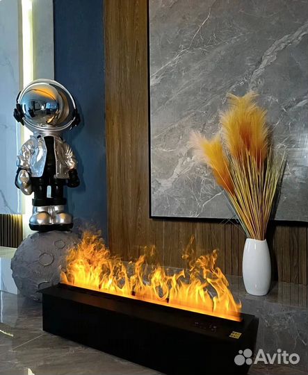 Паровой камин 100см - эффект реального пламени