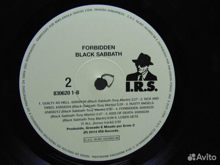 Виниловая пластинка. Black Sabbath - Forbidden