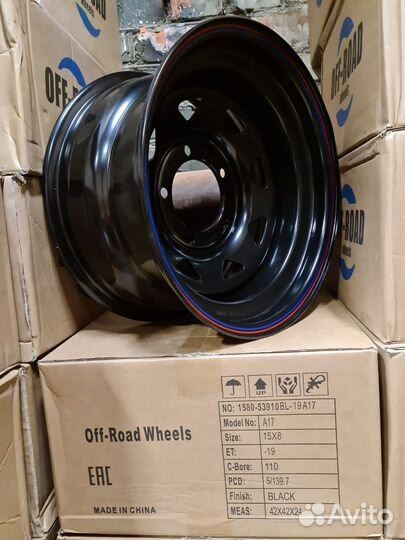 Диск УАЗ ORW черный 5x139,7 8xR15 ET-19