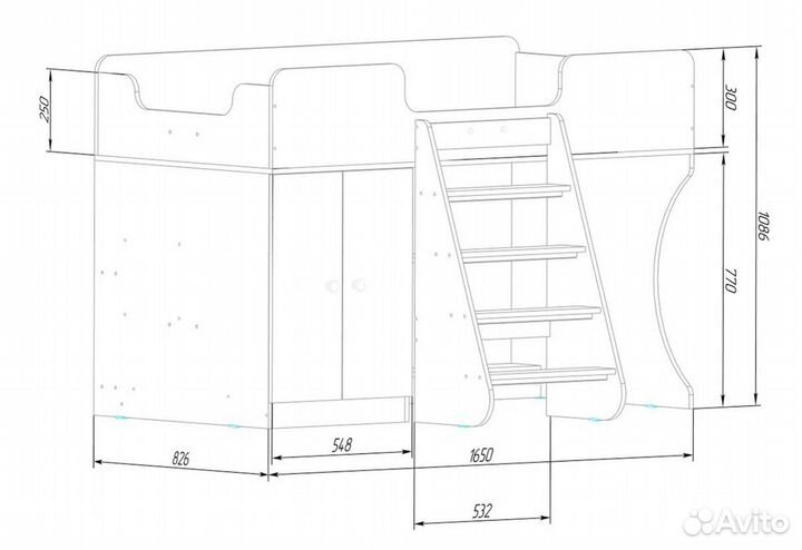 Детская кроватка шкаф из Хоффа