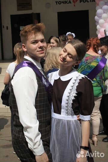 Школьная форма для девочки с фартуком