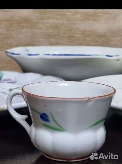 Фарфор Кузнецов блюдо тарелка чашка старинная