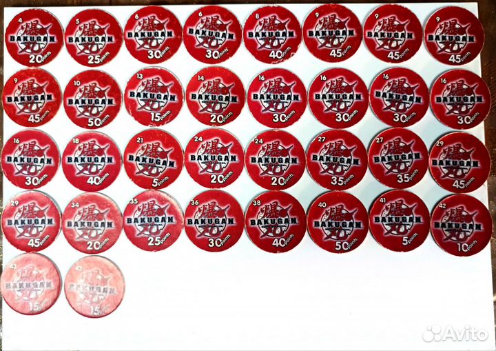 Фишки сотки bakugan
