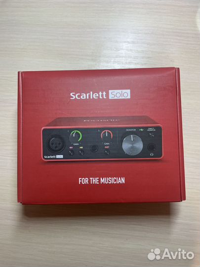 Звуковая карта focusrite scarlett solo 3rd gen