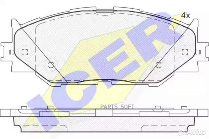 Icer 181750 181750 колодки дисковые передние\ Lexu