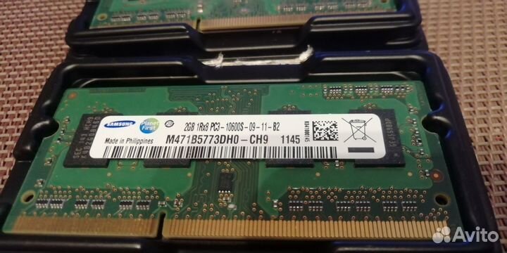 Память SoDimm DDR3 1GB+2Gb Samsung для ноутбука