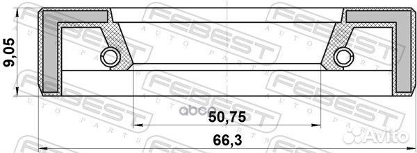 Сальник привода 95FAY52660909X Febest