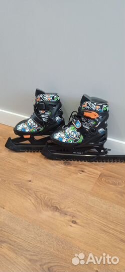 Коньки детские Nordway раздвижные 31-36р