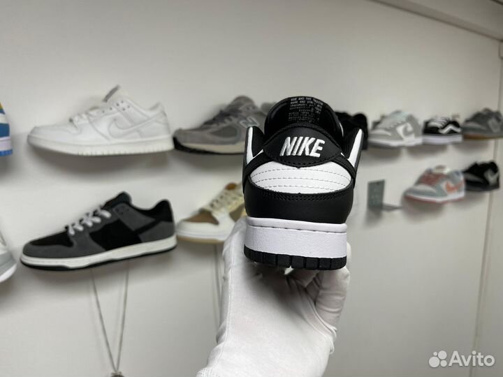 Кроссовки Nike SB Dunk Low черные белые