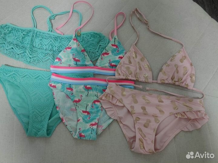 Пакет фирменных купальников на 10-12 лет H&M