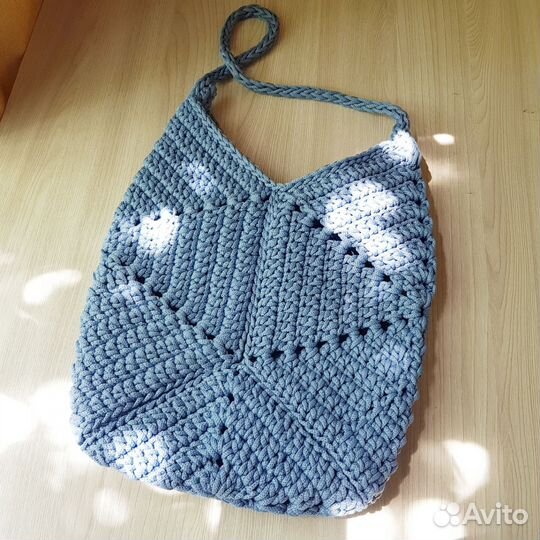 Сумка женская вязаная крючком из шнура
