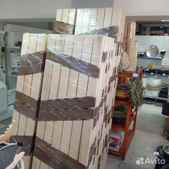 Полок для бани липа В сборе за нал - 10%