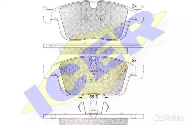 Колодки передние volvo XC60 08-больше чем icer 182