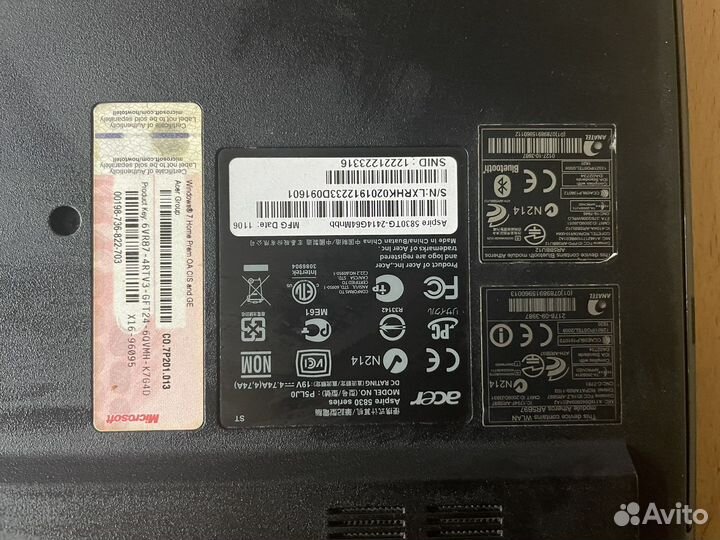 Ноутбук acer aspire 5830 series