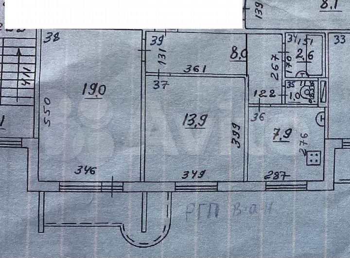 2-к. квартира, 56 м², 2/5 эт.