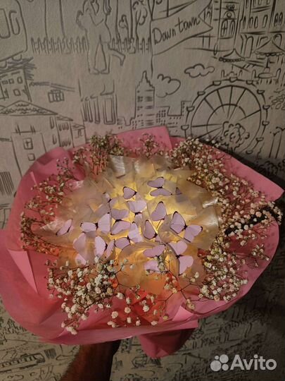 Букет из бабочек светящийся в наличии