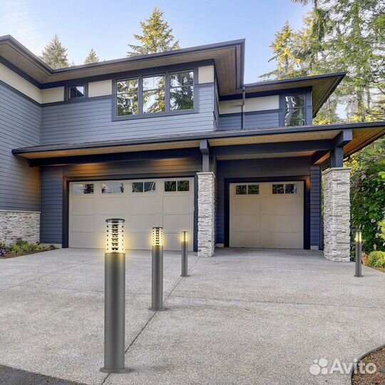 Светильник садовый столб Feron DH0805 серый 06303