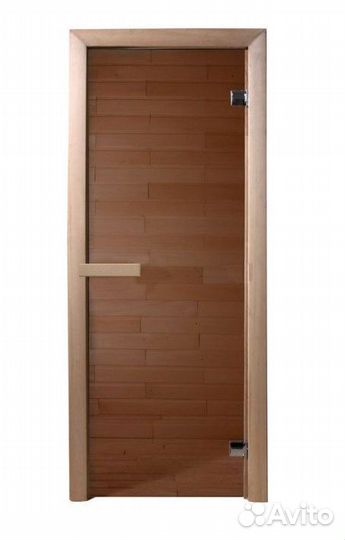 Дверь стеклянная в баню