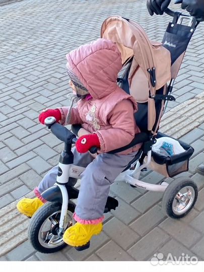 Велосипед коляска с ручкой