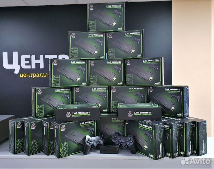 Game Stick 4K hdmi + 2 беспроводных геймпада