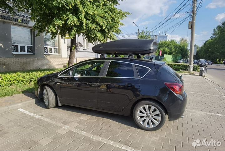 Автобокс LUX irbis 450L черный матовый на Opel