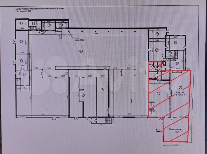 Аренда производственного помещения - 550 м²
