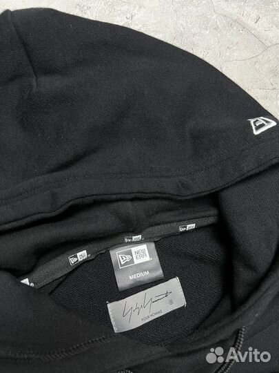 Yohji Yamamoto x New Era Hoodie Black Вышитый