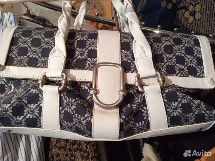 Сумка натуральная кожа,деним Италия новая