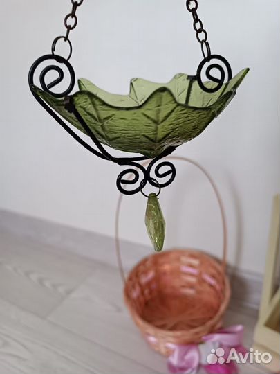 Декор для дома корзинки, подсвечник