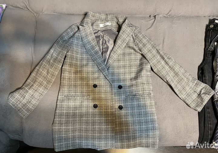 Пиджак женский в клетку s44