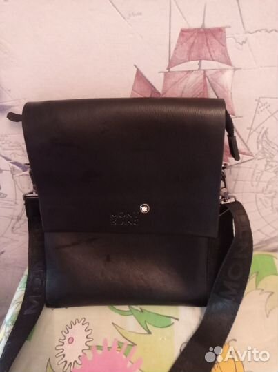 Мужская кожаная сумка новая