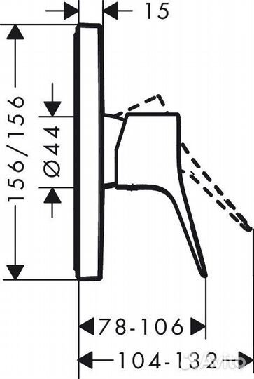 Hansgrohe 75615670 Встраиваемый смесите