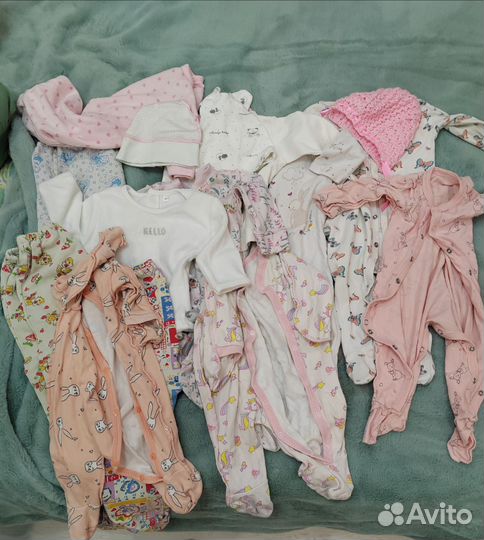 Вещи для малышки пакетом бесплатно