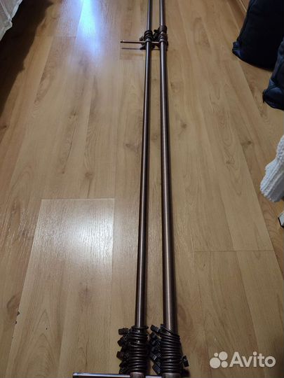 Карниз для штор двухрядный металлический