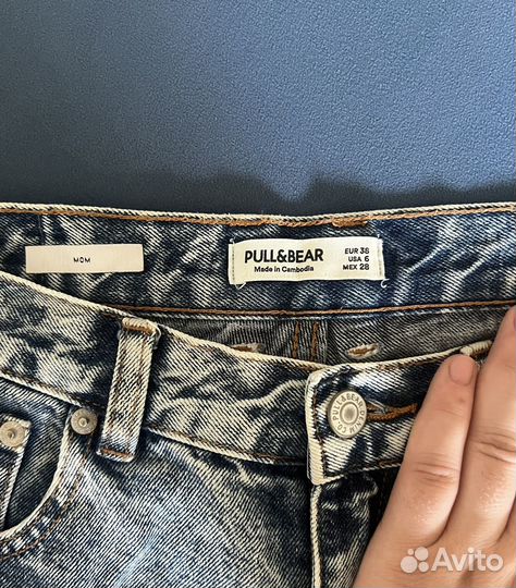 Джинсы pull and bear mom