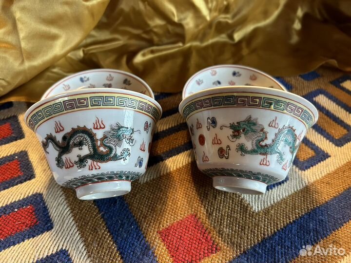 Китайские пиалы для чая с крышками