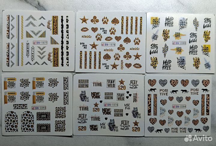 Наклейки, слайдеры для ногтей, для маникюра