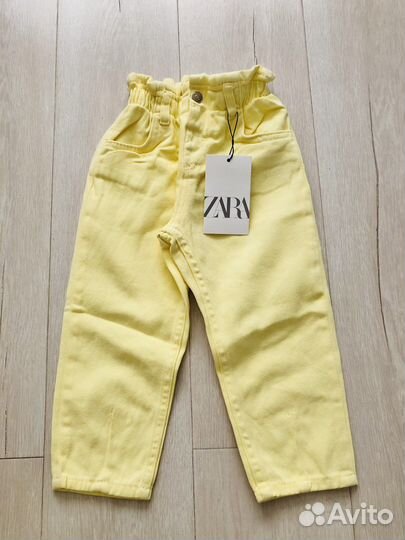 Детские Джинсы цветные желтые яркие Zara