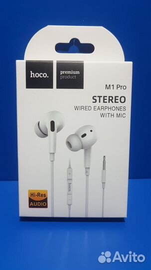 Наушники с микрофоном hoco M1 Pro (белый)